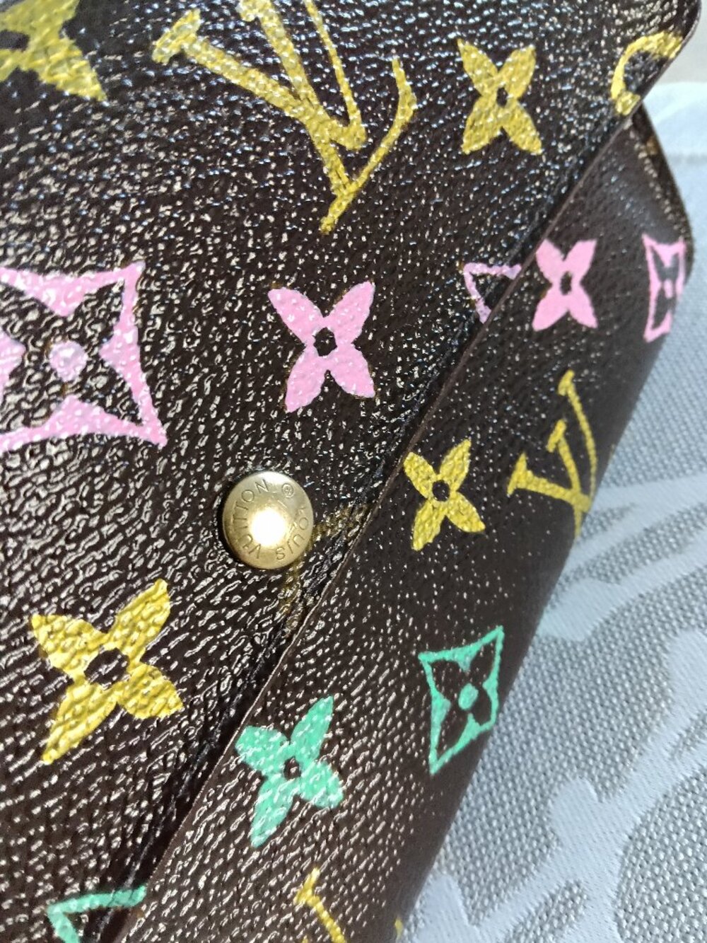 ✨ CUSTOM One of a Kind Hand-Painted Authentic Louis Vuitton Monogram Wallet ✨ - Picture 11 of 16